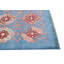 Tapis oriental unique géométrique moderne bleu 4 x 6 One-of-a-Kind