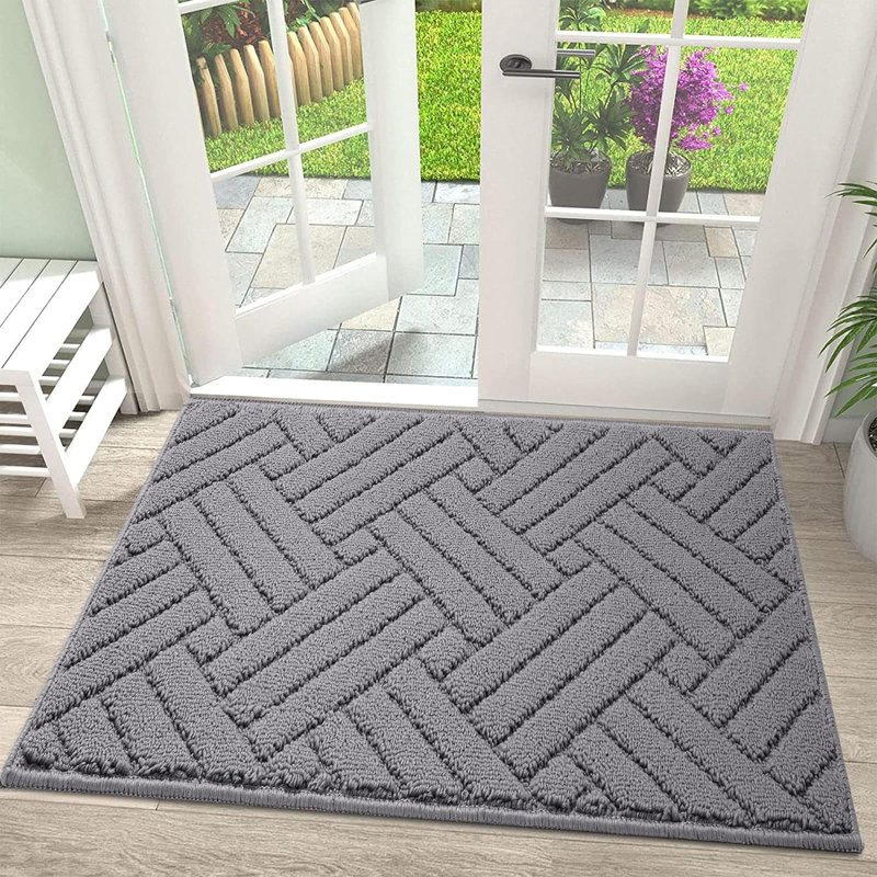Tapis de cuisine Kuma, Rectangle 1 pi 8 po x 2 pi 8 po, Gris