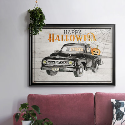 Happy Halloween, reproduction d'art sur toile encadrée
