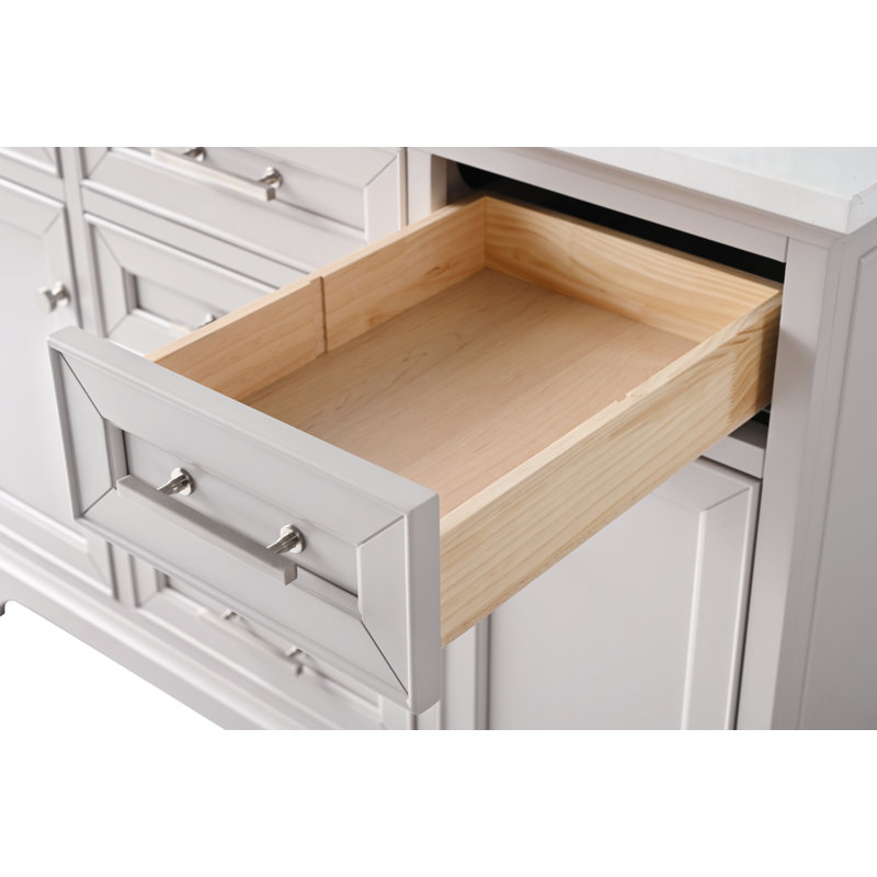 Thompson 48" W Single Vanity, Taupe/Brushed Nickel