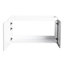 Meuble-lavabo 36 po blanc brillant avec 1/2 porte en verre gris, fonction de fermeture en douceur, contreplaqué à personnaliser - lavabo non inclus 2 portes modernes, meuble-lavabo, demi-porte