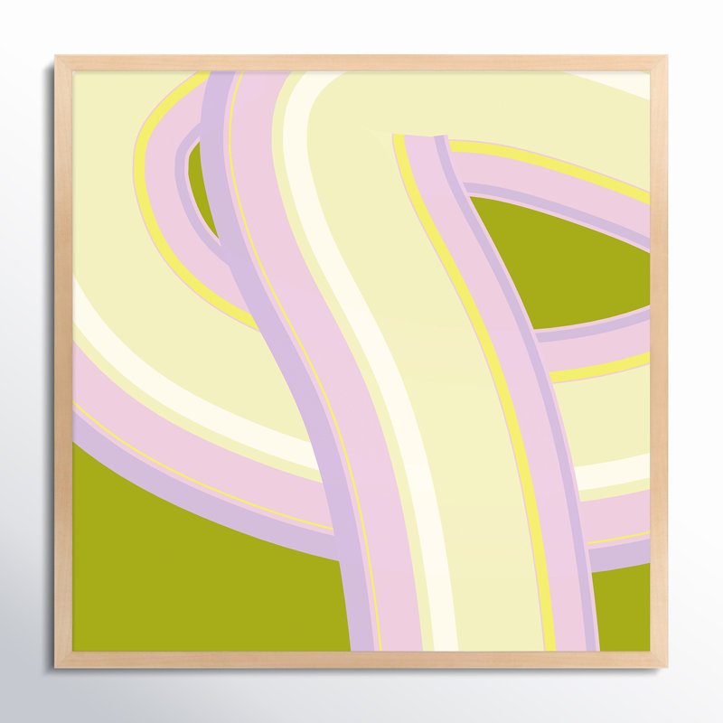 Bubblegum Twist Print by Jacques Pilon, Maple Wood, 16" H x 16" W x 1.25" D