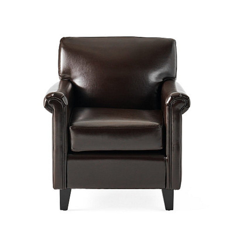 Fauteuil de chambre en similicuir de 30,0 po de large Rikya