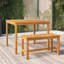 Colford Square Acacia Solid Wood Outdoor Dining Table - 90 cm W 90 cm D