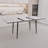 47" Expandable To 63" " Mdf Square White Marble Patterned Dining Table, Modern Industrial Kitchen And Dining Table