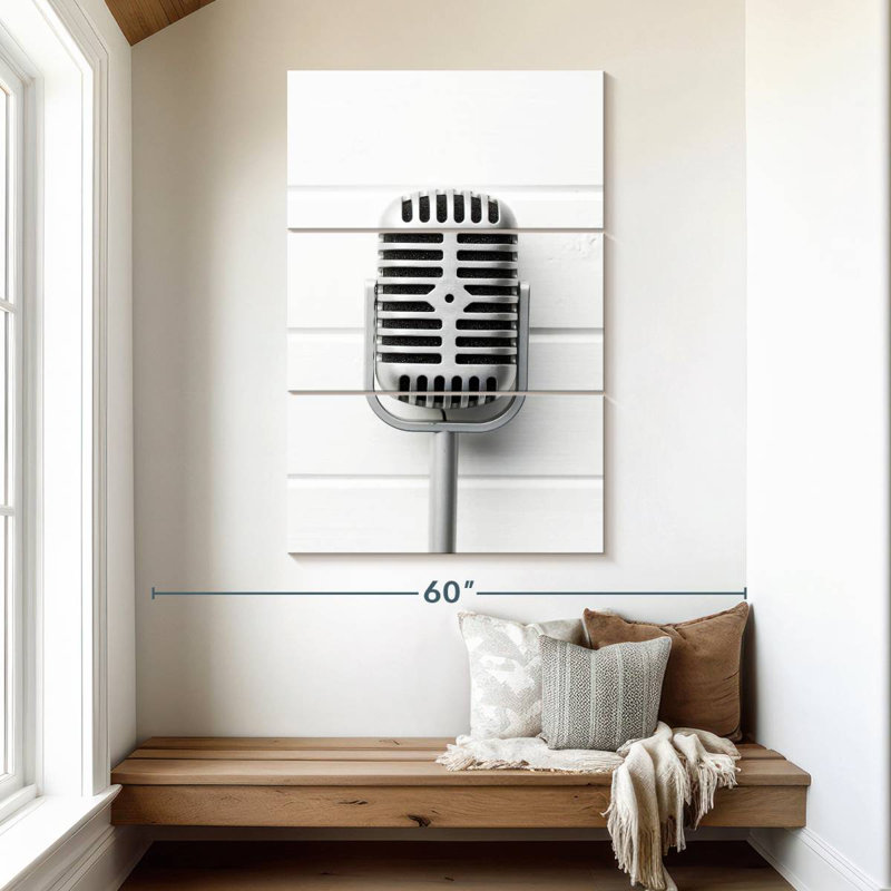 Abarca Retro Stage Microphone, 50" H x 32" W