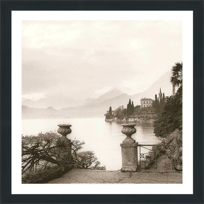 « villa monastero, lago di como » par alan blaustein,, reproduction de photo encadrée