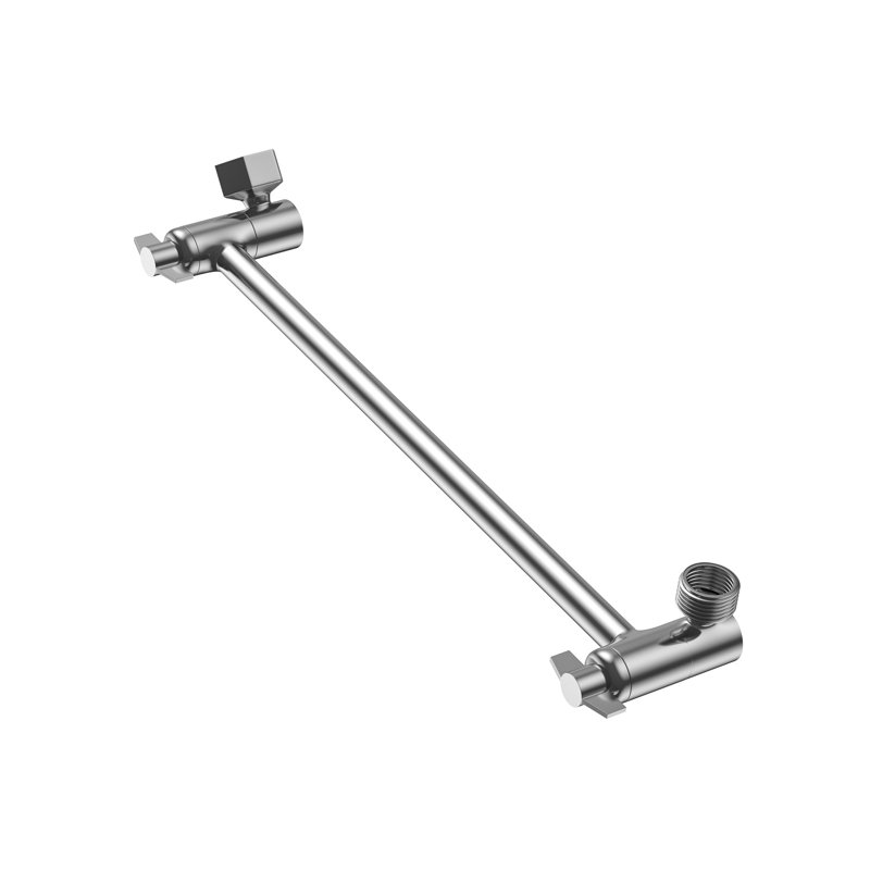 11Inch Chrome Round Shower Arm And Flange Wall-Mounted Solid Brass, Chrome