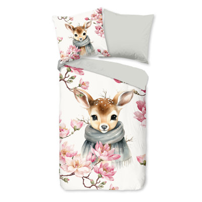 Cotton Abstract Duvet Cover with Pillowcases