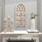 Knaack Light Brown Wooden 6 Slot Wall Photo Frame with Window Arch Shape, 19" x 1" x 41"