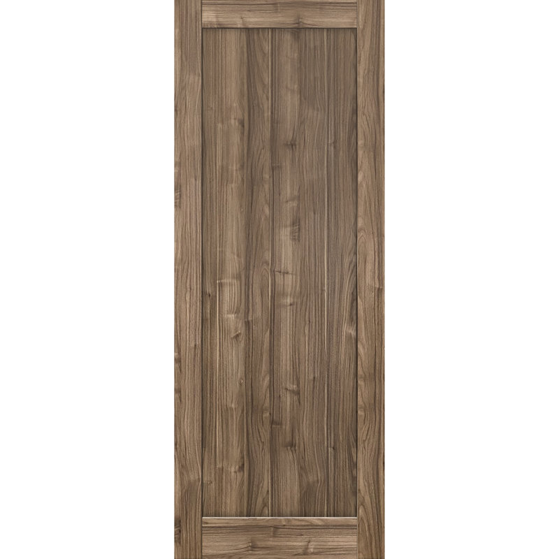 Porte standard lambrissée Quadro, 18 po x 96 po, Noyer