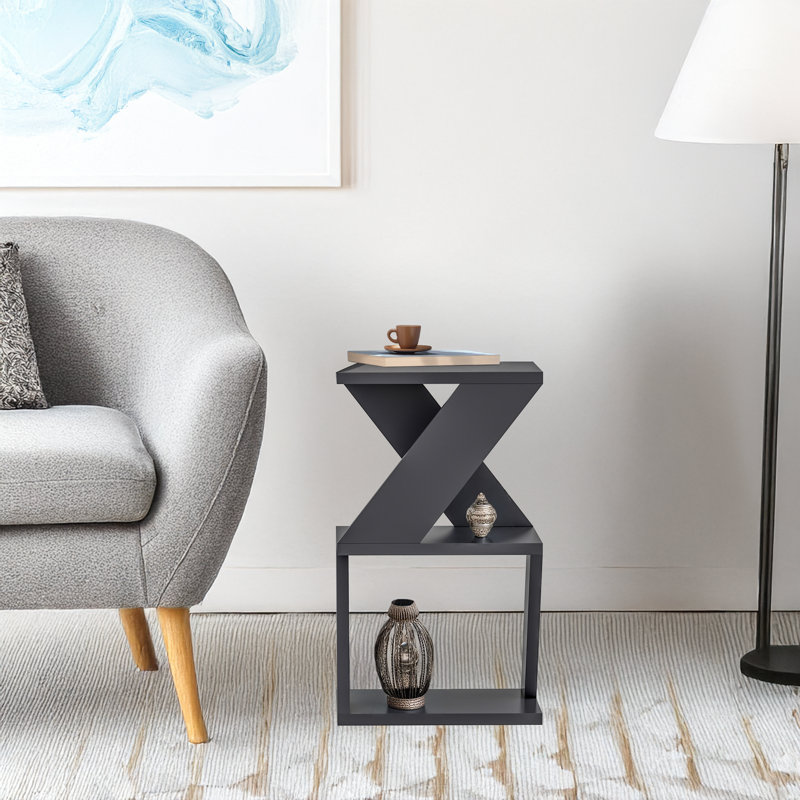 Table de bout en Z, Anthracite