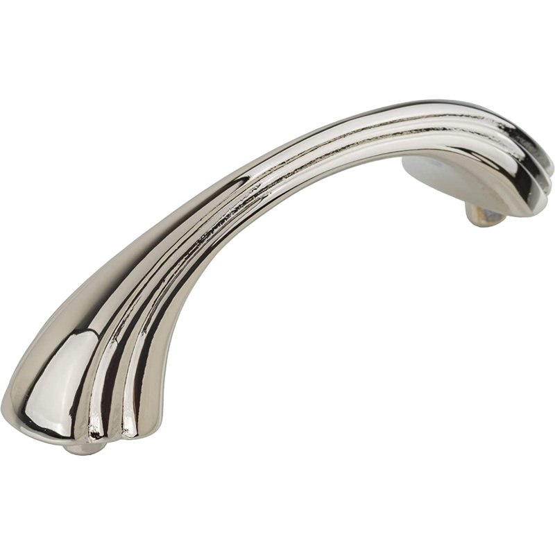 Petite poignée de tiroir Art Deco (centre: 3 po), Argent