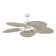 Overlock 52" Indoor/Outdoor 5-Blade Ceiling Fan with Pull Chain and Palm-Shaped Composite Fan Blades