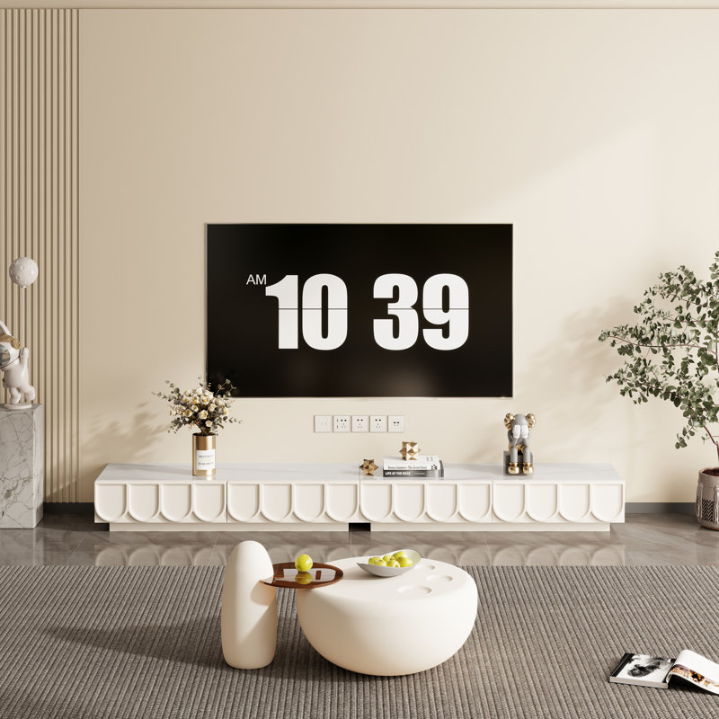 Crédence de rangement Calvion, H 10,2 po x L 94,5 po x l 15,7 po