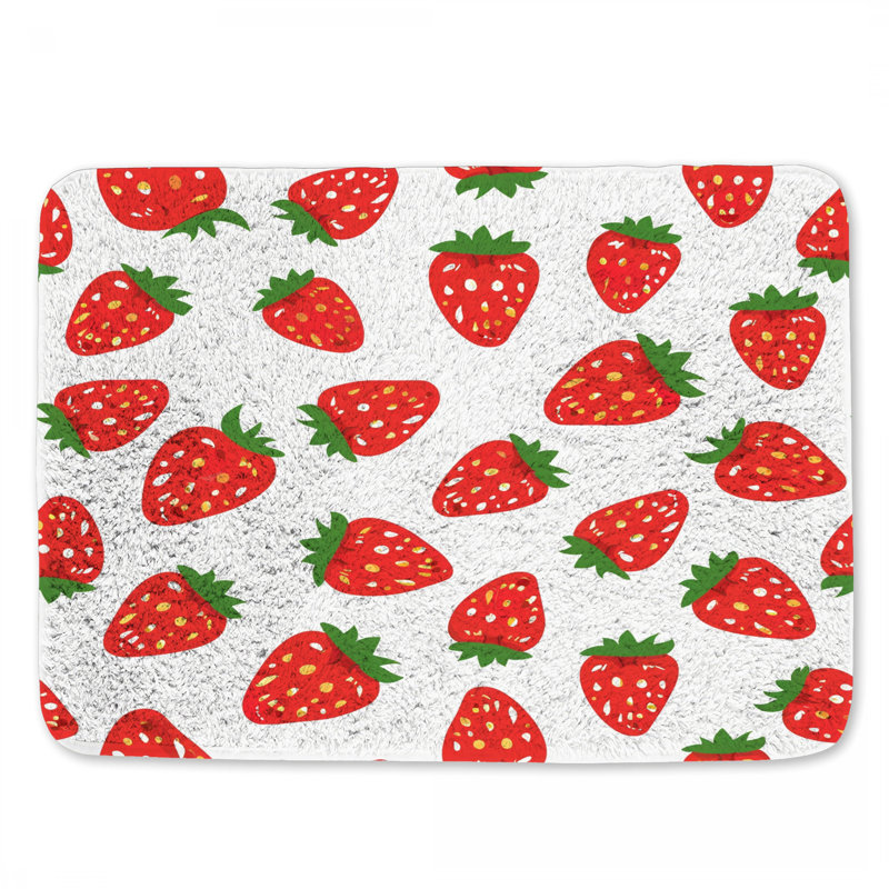 Tapis de bain Strawberry, L 24 po x l 17 po