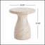 Élégante table d'appoint en béton léger travertin pour une utilisation intérieure et extérieure, durable et élégante