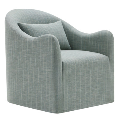 Fauteuil d'appoint rayé bleu spa Gaddis