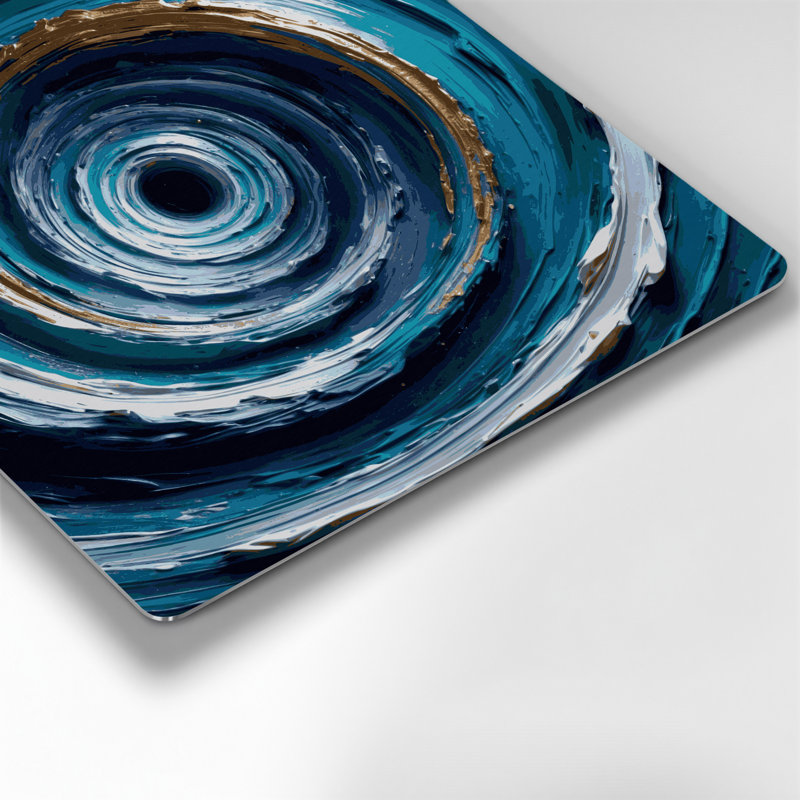 Art mural en métal Sci Fi Wormhole, H 192 po x l 192 po x P 0,05 po