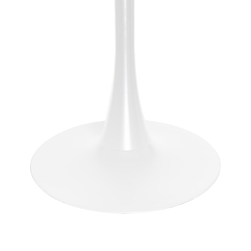 Table de salle à manger ronde Elkton de 27 po, petite table de cuisine moderne avec base en fer sur piédestal, mobilier de coin-repas circulaire en bois pour bistro, café, appartement et petits espaces