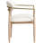 Eligah Vegan Leather Upholstered Dining Arm Chair-6766387-6766377