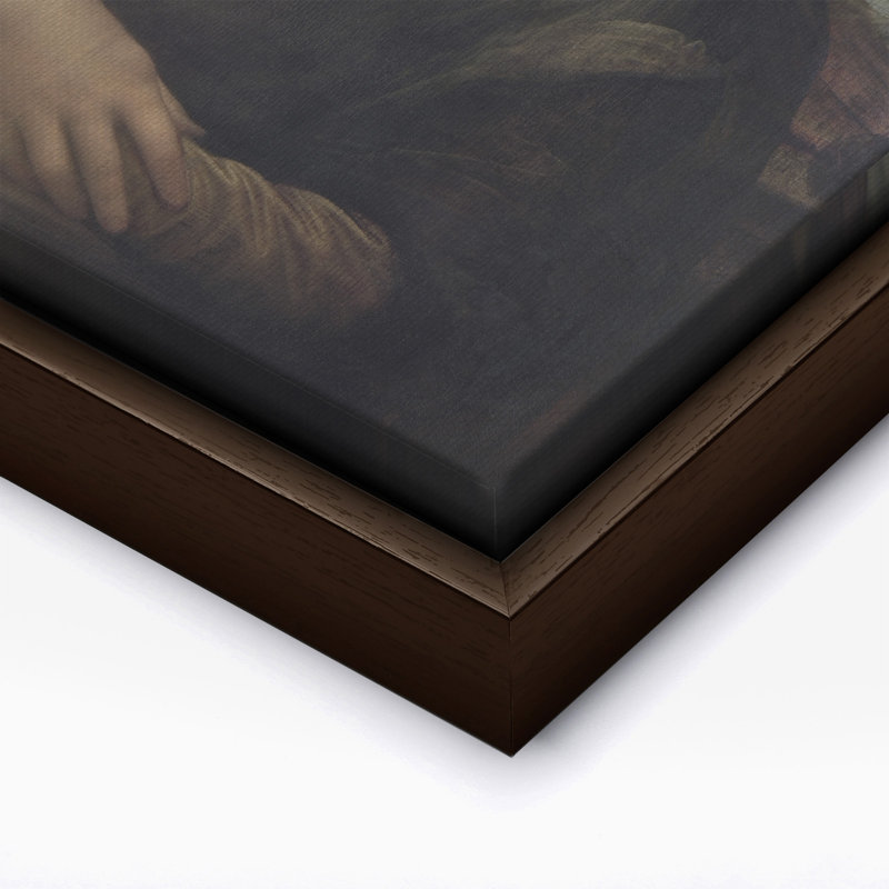 Portrait altéré de la Joconde No8, Canvas, 24"H x 32"W, Brown Framed
