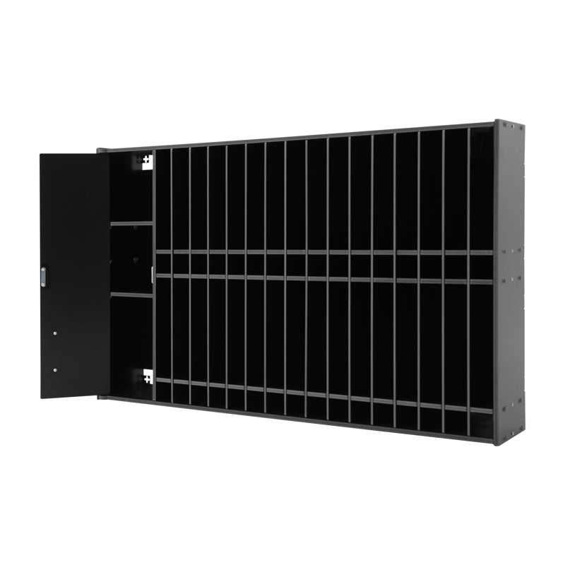 Armoire de rangement murale 26,6 x 43,5 x 7 po, Noir mat
