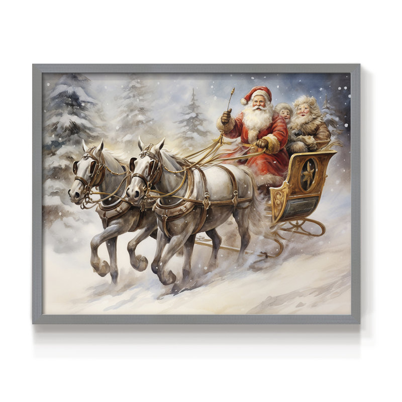«Chirstmas Art» - CECLXI - Reproduction encadrée - Restickable, H 22 po x l 28 po, Gris