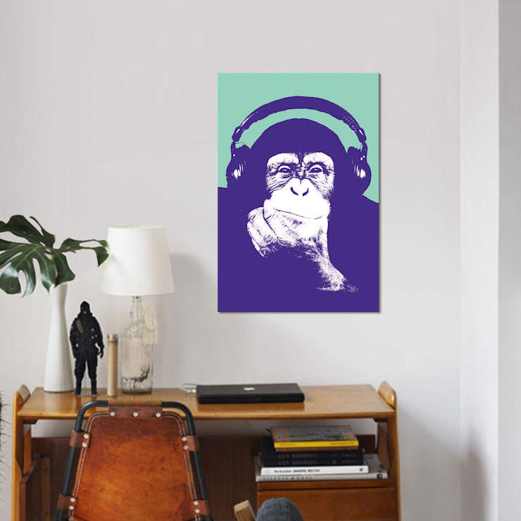 «New Monkey Head III» par Steez, reproduction sur toile tendue sur châssis, H 12 po x l 8 po x P 0,75 po, Toile tendue