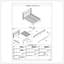 Ensemble de lit double 1pc Ensemble de lit capitonné en similicuir argenté capitonné