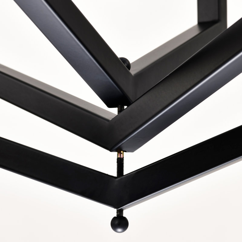 Lustre suspendu géométrique 12 lumières Hector à hauteur réglable (ampoule non incluse), Argent argent