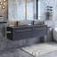 Torrianna 59.05'' Double Bathroom Vanity with Solid Surface Top-1762267367-1762267366-1762267385