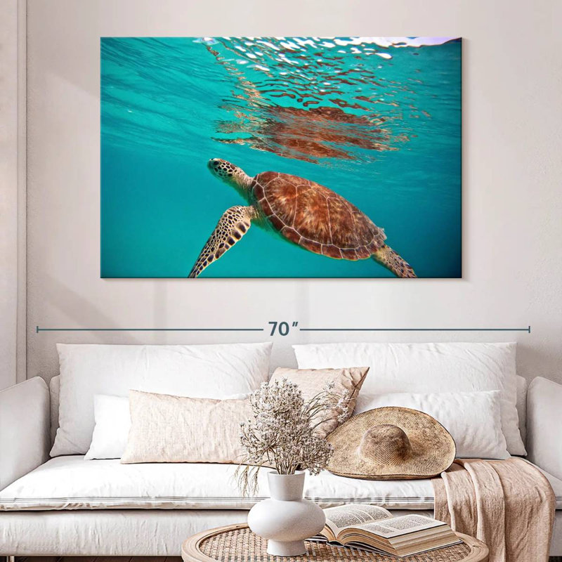 Brampt Floating Sea Turtle, 34" H x 51" W