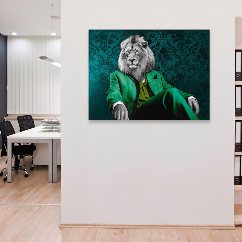 3AP5610 Pensive Leader (Pop Version) by VizLab - Wrapped Canvas Art Prints, 70cm H x 100cm W x 4cm D