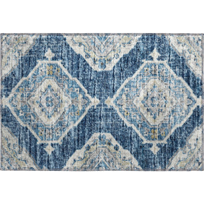 Premium Machine Washable Andreau AMF91 Blue Rug