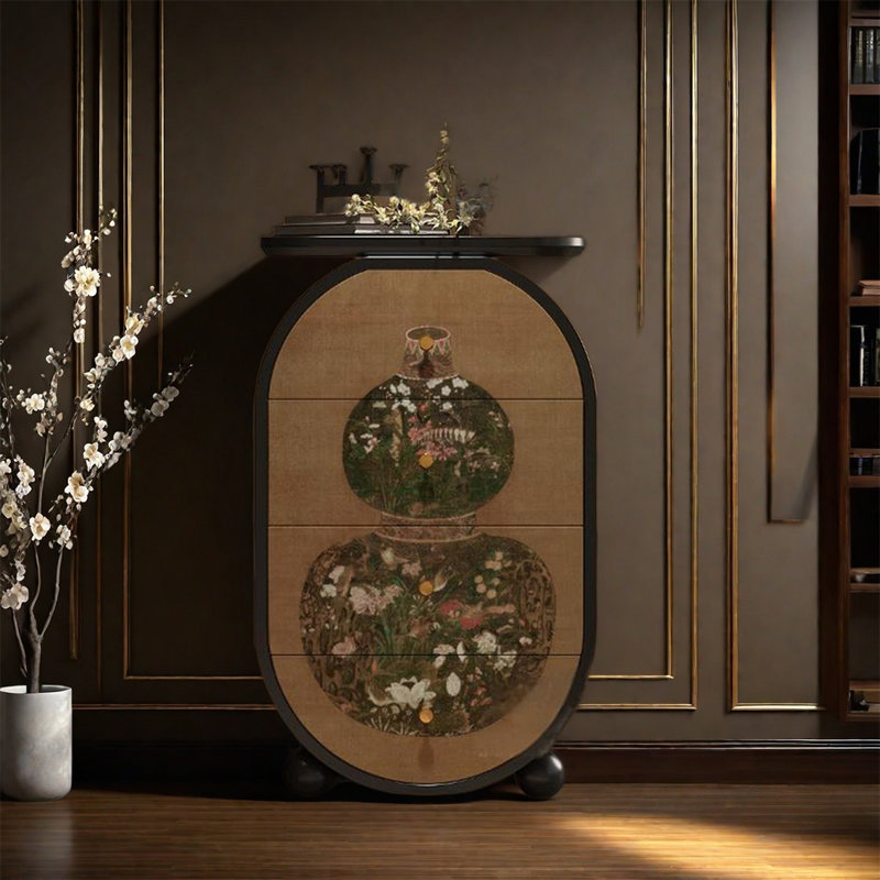 Armoire à quatre tiroirs, Noir