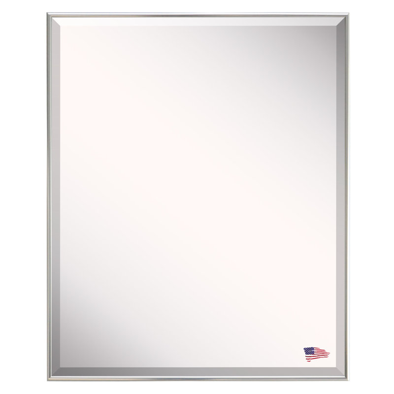 Derosier Metal Flat Wall Mirror, 20" H x 16" W