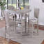 Ensemble 5 pièces de table carrée avec tablettes et chaises à coussins de style moderne
