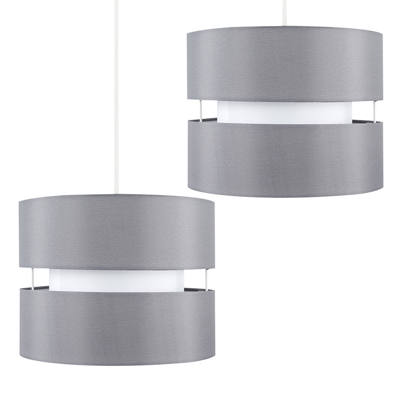 Sophia 20cm H Cotton Drum Pendant Shade ( Clip On )