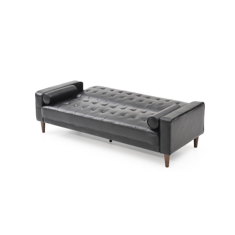 Canapé Woodmere, Similicuir noir