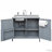 39.4" Outdoor Kitchen Island with Sink, Outdoor Kitchen Sink Station w/ 304 Stainless Steel Sink, Hose Hook Up & Faucet, Outdoor Kitchen Cabinet w/ Back Splash & 4 Wheels for Pizza Prep,Grey Blue-556455873