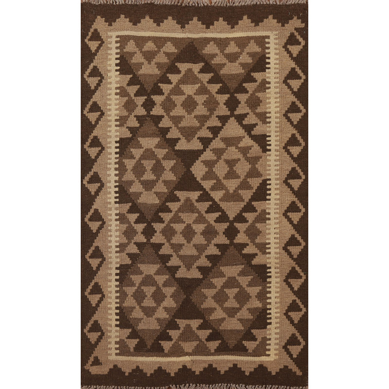 Kilim Reversible Wool Area Rug 3x5