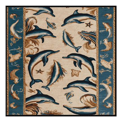 Machine Washable French Gray Area Rug