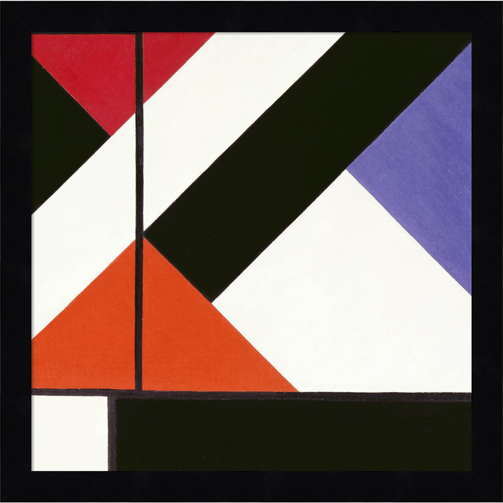 Simultaneous Counter Composition by Theo Van Doesburg, Black Framed, 13" H x 13" W