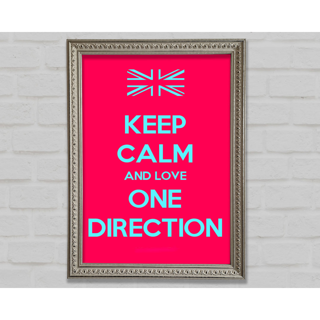 Keep Calm One Direction Gerahmter Druck