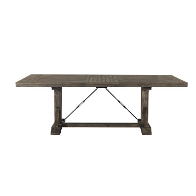 Extendable Acacia Solid Wood Top Dining Table