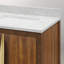 Ferrero 30 in. Single Sink Carrara White Marble Bath Vanity in Noir Juglans with Satin Gold Hardware