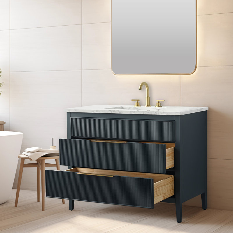 Emma 42" W Single Vanity, Vintage Blue