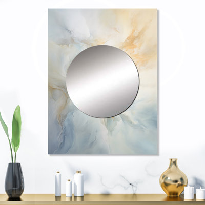 Nuage charme liquide Art VI - miroir mural décoratif de nuages, grand miroir traditionnel, art imprimé en métal