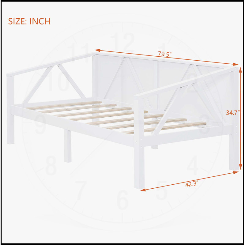 Lit de jour, structure durable et conception élégante pour une utilisation polyvalente dans n'importe quelle maison, Blanc